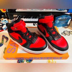 Nike Kids Red and Black Sneakers